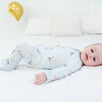 Child of Mine Whimsical Whales Organic Zipsuit