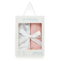 Organic Cotton Muslin Wrap 2pk
