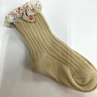 Floral frill Trim Rib Sock Assorted