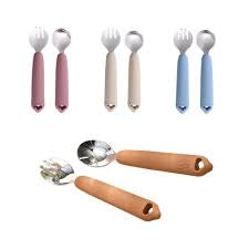 Cherub Baby Silicone Fork and Spoon