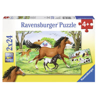 RAVENSBURGER 2x24 Puzzle World of Horses 088829
