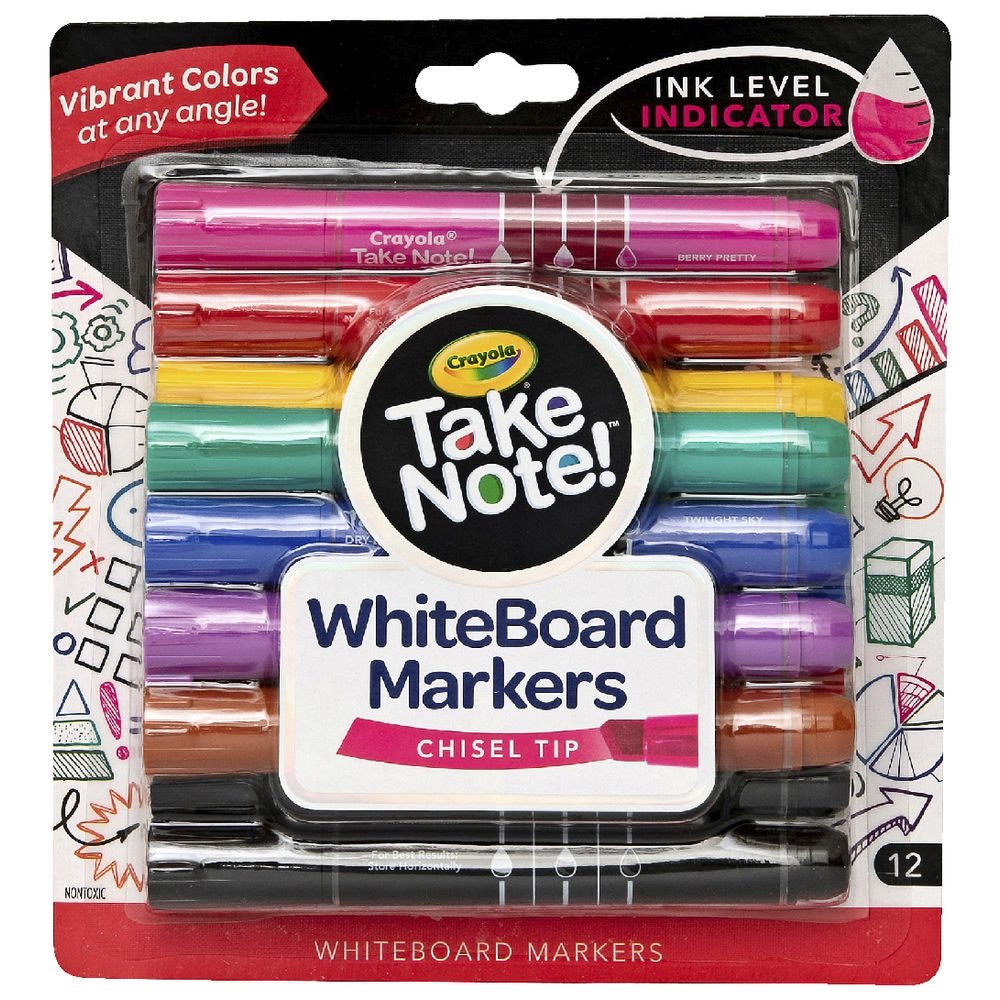 Crayola Take Note Whiteboard Markers 12 pack
