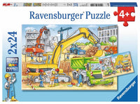 RAVENSBURGER 2x24 Puzzle Hard at Work 078004
