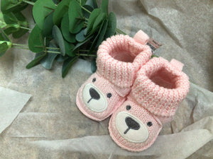 Pink Knitted Booties