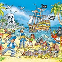 RAVENSBURGER 2x24 Puzzle Adventure Island 050895