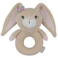 LIVING TEXTILES WHIMSICAL KNITTED RING RATTLE