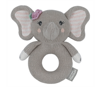 LIVING TEXTILES WHIMSICAL KNITTED RING RATTLE
