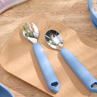 Cherub Baby Silicone Fork and Spoon