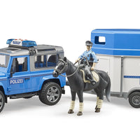 Bruder 1:16 Land Rover Defender Police Vehicle with Horse Trailer