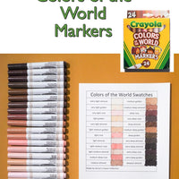 Crayola Colours of the World Markers 24 Pack
