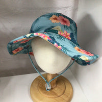 Jess Swim Wide Hibiscus Hat 3-6yrs