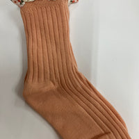 Floral frill Trim Rib Sock Assorted