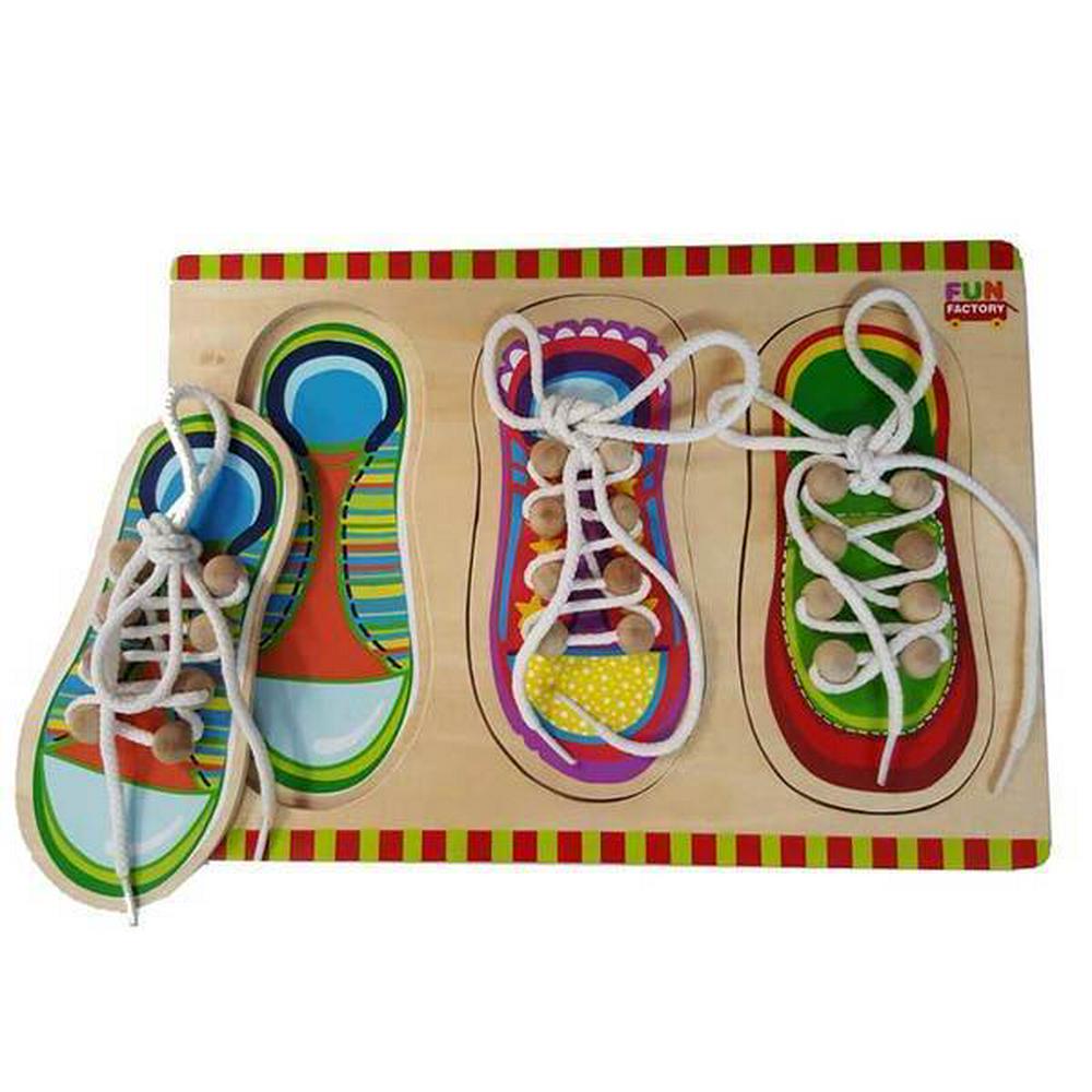 Fun Factory Wooden Shoe Lacing Puzzle